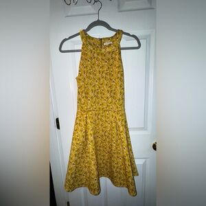 Floral Yellow Sleeveless Dress